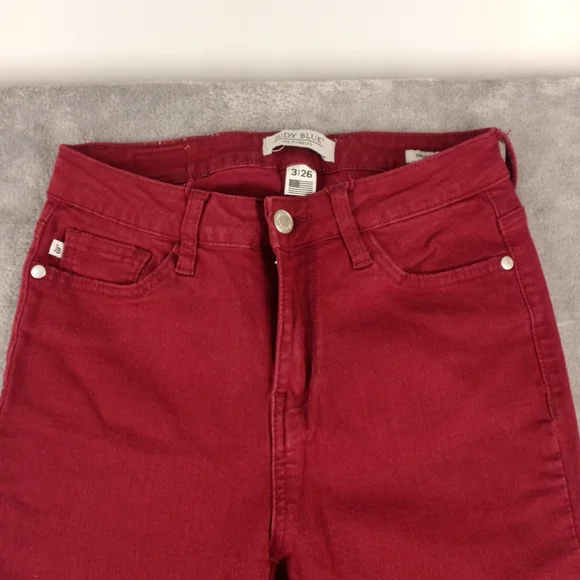 Judy Blue Womens Skinny Fit Red Jeans Size 3/26 - Picture 14 of 14